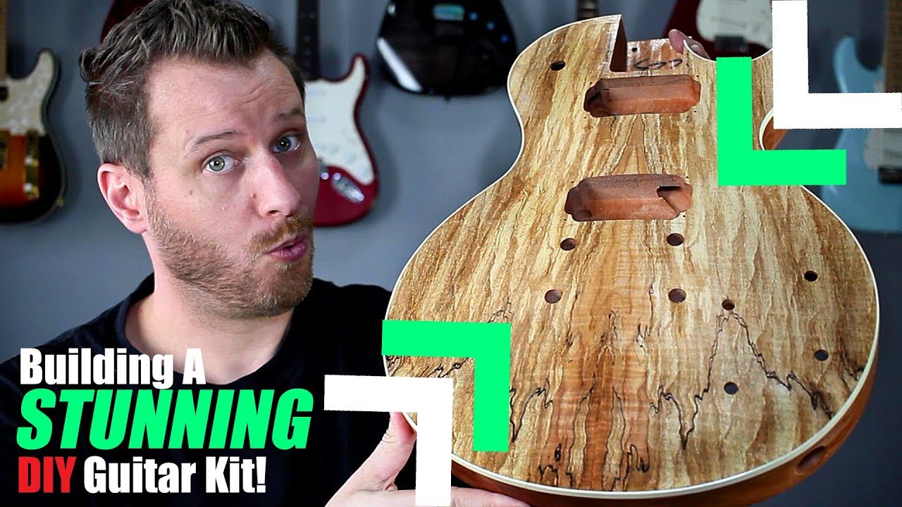 Building a LES PAUL Guitar kit! - This Thing is Beautiful! 