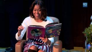 First Lady Michelle Obama Reads Twas The Night Before Christmas