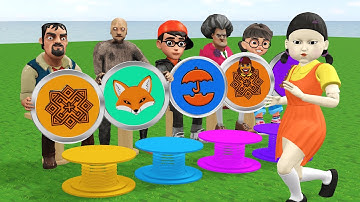 Scary Teacher 3D vs Squid Game Trying Dalgona Candy Level Max Shapes Challenge Miss T vs 5 Neighbor