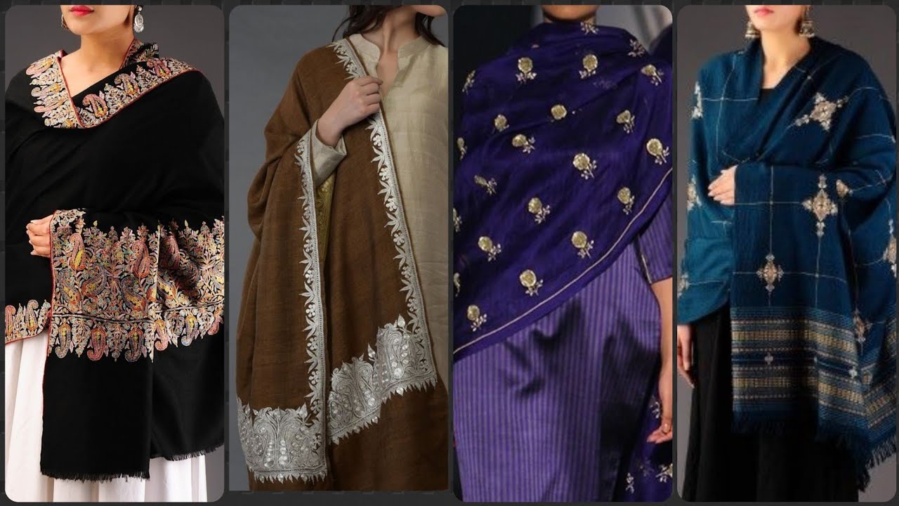 winter collection beautiful shawl design YouTube