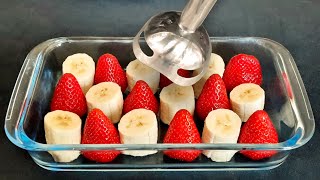 Brilliant trick with strawberries and bananas. Best homemade ice cream without sugar. Useful and tas
