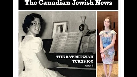 The bat mitzvah is celebrating 100 years in North ...