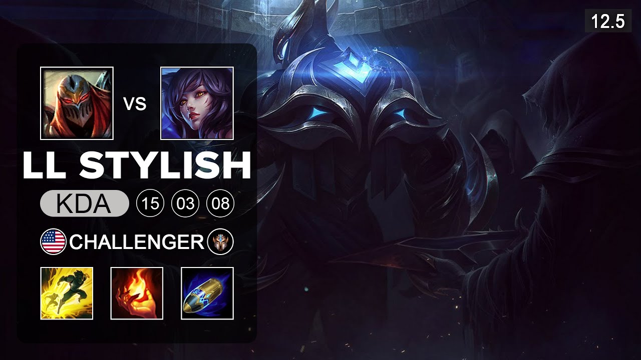 LL Stylish Zed Mid vs Ahri - NA Challenger - Season 12 Patch 12.5