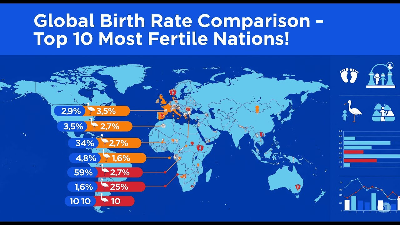Nation Birth Rates Global Birth Rate Comparison – Top 10 Most Fertile Nations! - YouTube