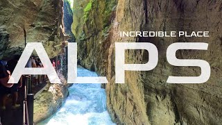 Alps, Bavaria. | 4k HDR Walking Tour through the Gorge [Partnachklamm] Incredible Beauty of Nature.