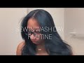 SEW-IN WASH DAY ROUTINE + loose curls