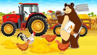 Farmer Farm Work: Going to Get Hens for Breeding and Working on the Farm | Tractor, Vehicles Farm