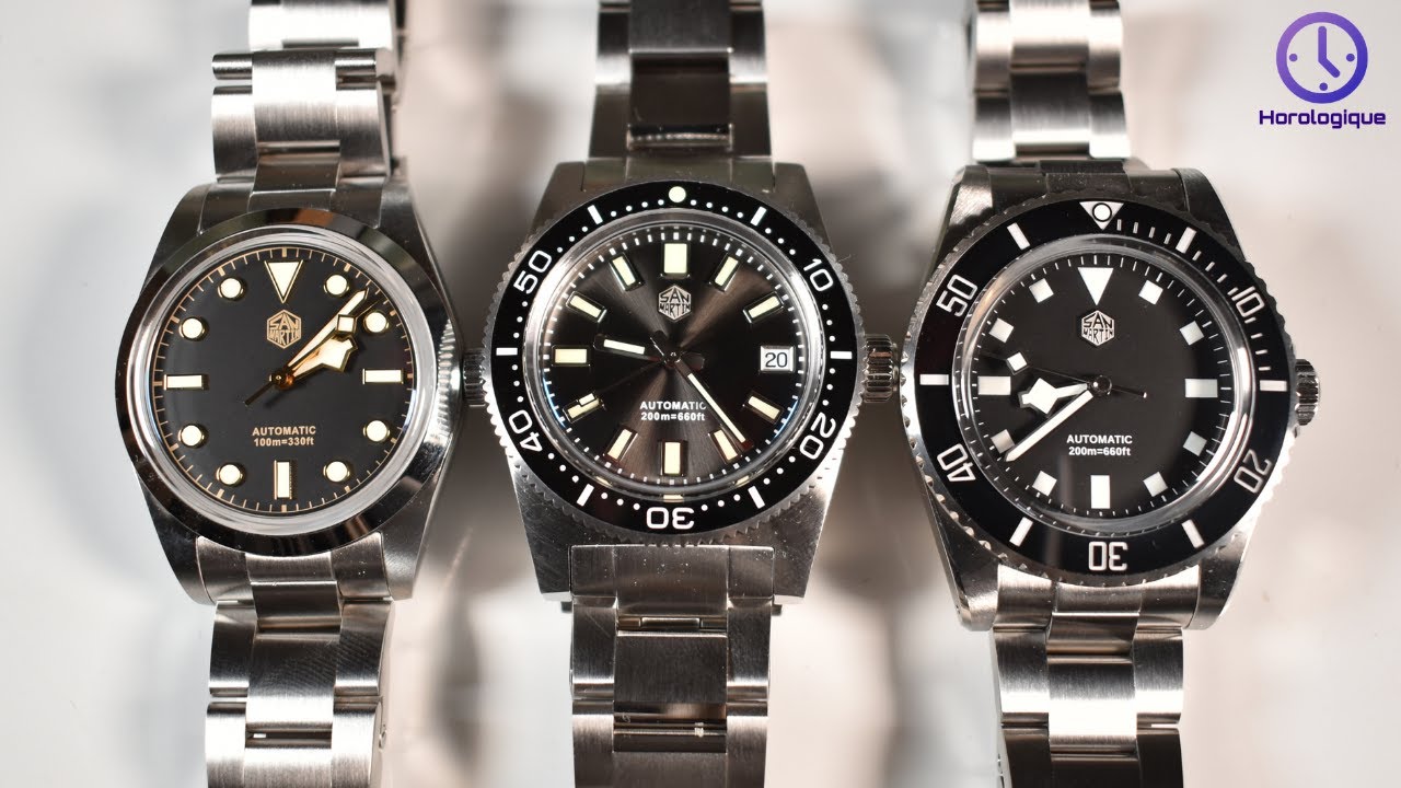 Triple San Martin Unboxing: BB36 Gilt, SN62MAS 37mm & vintage Tudor Sub ...