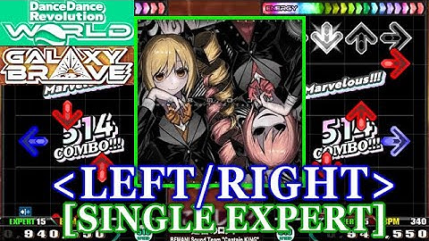 [LEFT/RIGHT] 【DDR WORLD】 迷宮のロンド[Meikyuu no rondo] [SINGLE EXPERT] 譜面確認+Clap