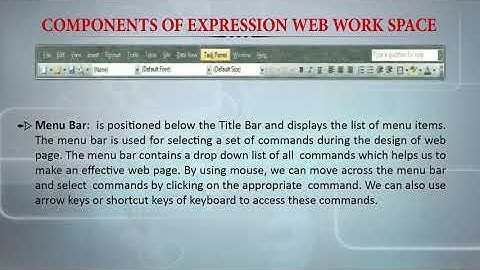 22 Introduction to Microsoft Expression Web