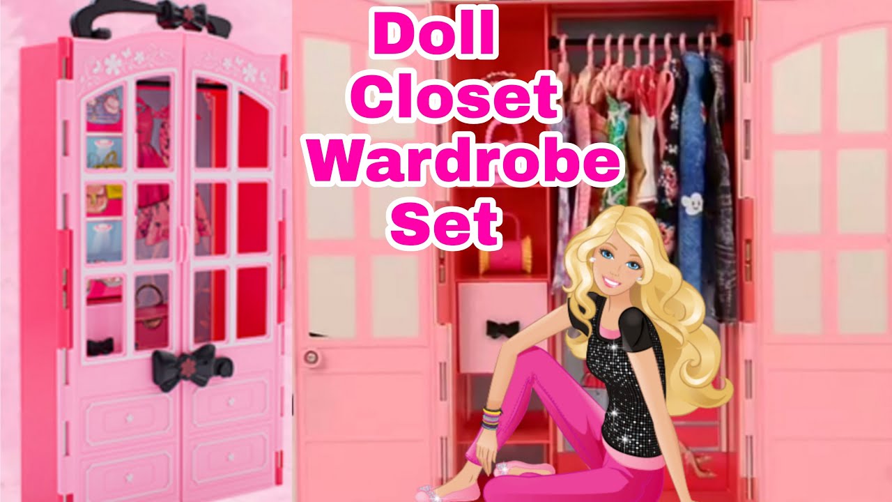 Doll Closet Wardrobe Set / For My Barbie Dolls - YouTube