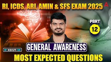 RI General Awareness Questions | OSSSC RI Amin General Awareness by Bibhuti Sir #12