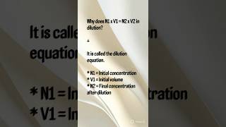 Dilution Formula Made Easy! | n₁v₁ = n₂v₂ Explained in Simple Steps 🔥 #Dilution #Chemistry #NEET