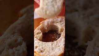 Halloween Eggs in a Hole with Parmesan Cheese and Chili Oil