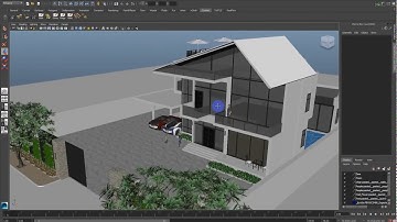 Villa Exterior Vray Lighting Tutorial in Autodesk Maya - Part 5
