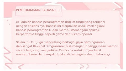 Tugas Informatika Pemrograman Bahasa C++ dan Flowchart || SMA NEGERI 1 JATISARI