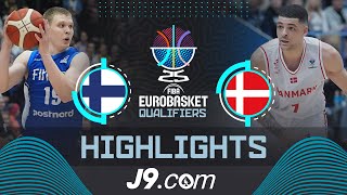 Finland 🇫🇮 vs Denmark 🇩🇰 | J9 Highlights | FIBA EuroBasket 2025 Qualifiers