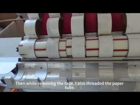 Removing Tape and Installing Shaft of BOPP Tape Slitting Rewinding Machine