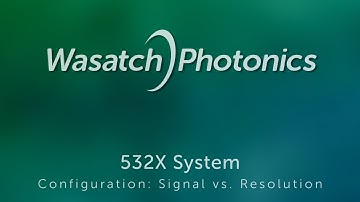 WP 532X - Configuration: Signal vs Resolution
