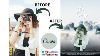 Create professional movie poster design in CANVA tutorial | Just like photoshop movie poster screenshot 5