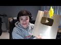 George unboxing 1 Million Gold Play Button [EMOTIONAL]