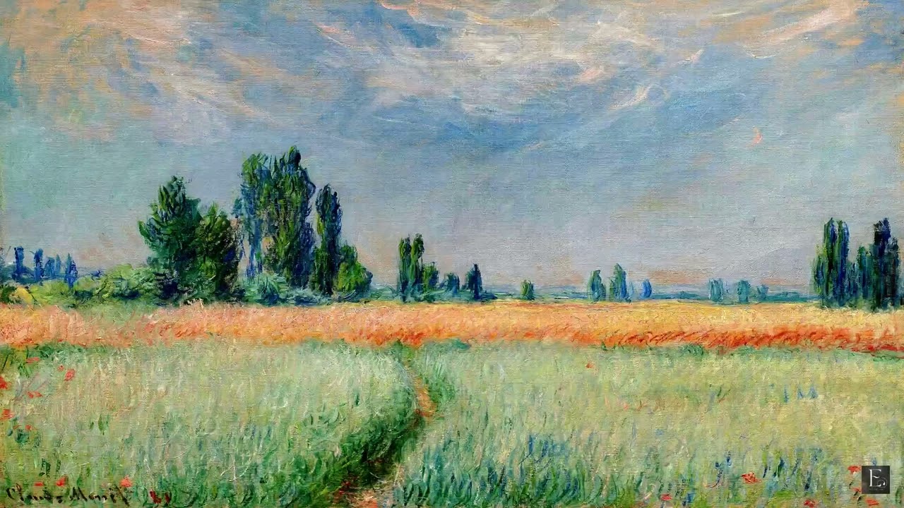 Claude Monet - Wheat Field - 2 hour Screensaver