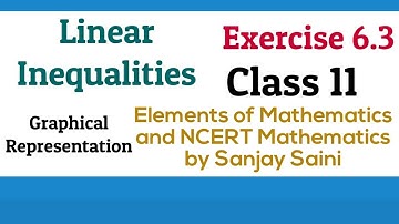 [PDF] Linear inequalities | Exercise 6.3 | Class 11 | Elements of Mathematics & NCERT