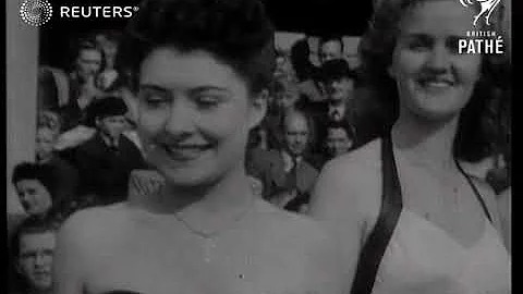 Bathing beauty competition at Morecambe (1948)