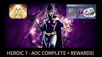 HEROIC 7 - AOC SOLO RAID COMPLETE ☑️ + REWARDS… #aoc #soloraid #injustice2mobile #raven #ancestral