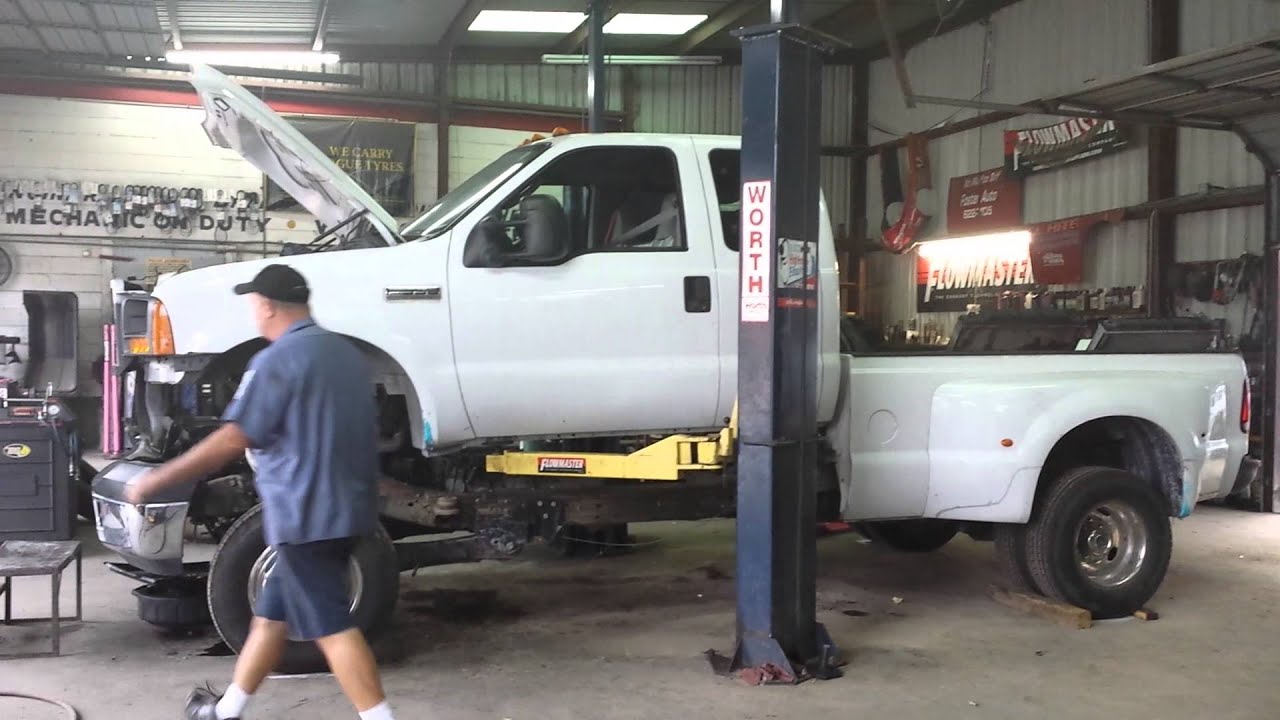 Cab Removal of F350 - YouTube
