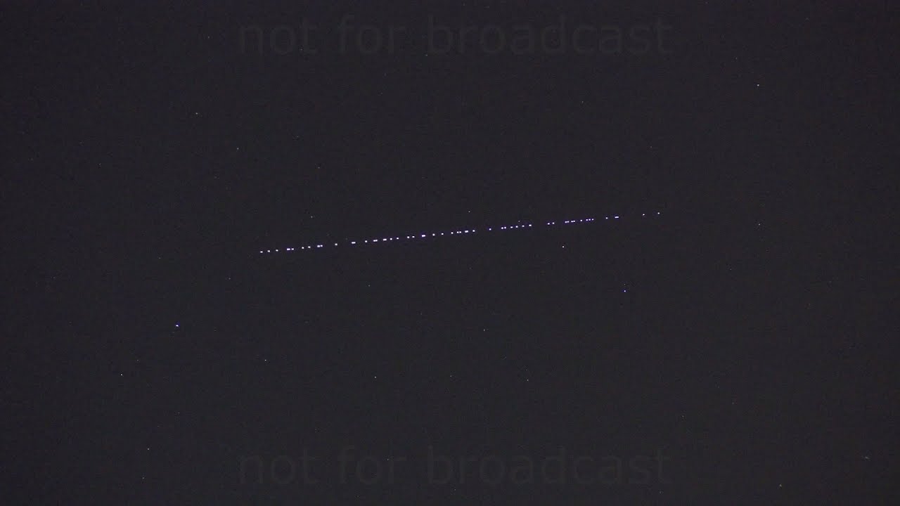 Realtime SpaceX Starlink Satellite Train