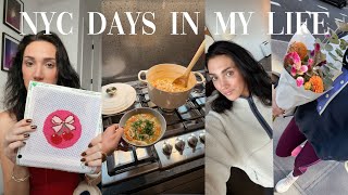 VLOG: NYC days in my life! needlepoint obsession (haul), cooking   prepping for winter (fitness)