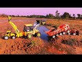 JCB, trock ,tractor 🚜 Pani Se tuta hua rasta theek Kiya (Bacchon ka video) INDIAN BK TOYS 