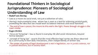 SOCIOLOGICAL JURISPRUDENCE