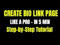 How To Create Bio Link Page on Toolszu Creator | Bio Link: Launch Your Site in Seconds