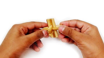 How to solve a three piece wooden Burr Puzzle