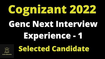 Cognizant Genc Volgende sollicitatiegesprek | Technische en HR-vragen | Geselecteerde kandidaat v...