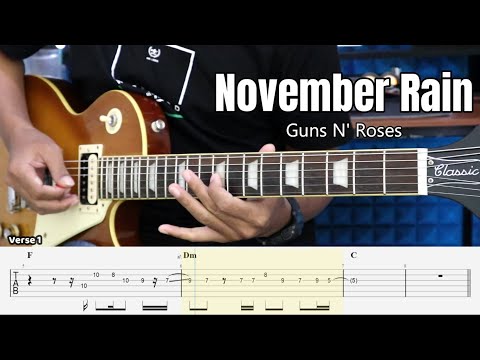 November Rain - Guns N' Roses - Guitar Instrumental Cover Tab