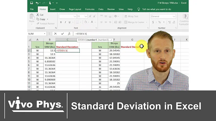 Standard Deviation in Excel