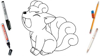 How To Draw Vulpix Easy Step By Step | Pokemon Art Lesson