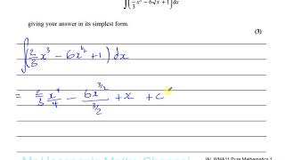 EDEXCEL IAL P1 new Practice Paper B 2018 Q2 Integration