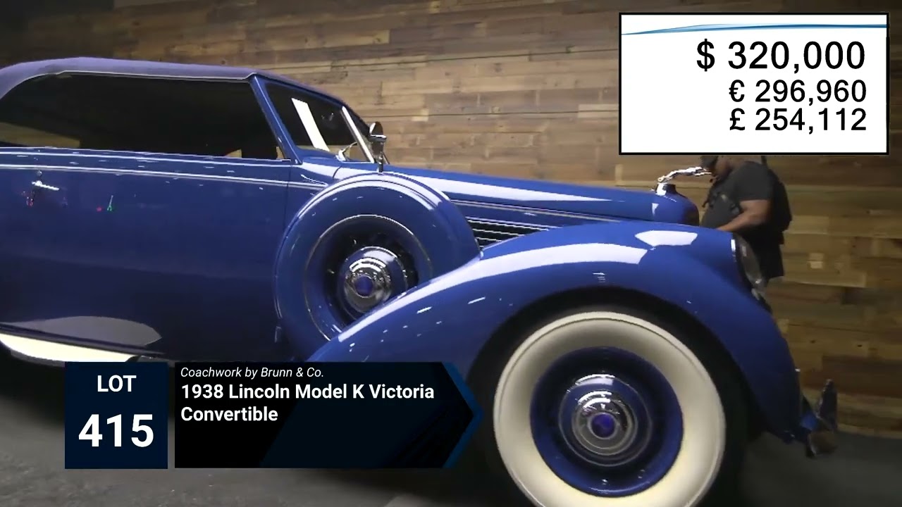 希少です！リンカーン 1938 Lincoln Model K Victoria Convertible Sells for a World Record