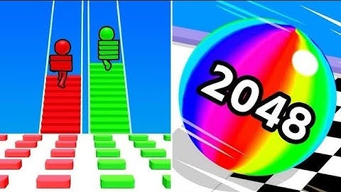 Bridge Race vs Ball run 2048 - Funny Gameplay part 2