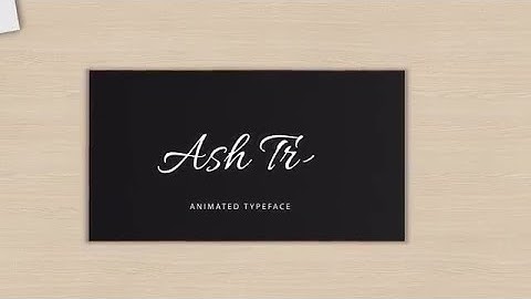 Ashtree Animated Handwriting Motion Graphics Templates