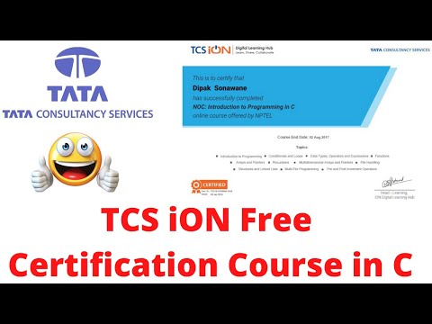 TCS iON Free Certification Course in C programming language