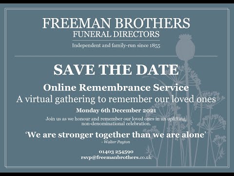Freeman Brothers Online Remembrance Service 2021