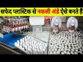 देखिये फैक्ट्री में नकली अंडे कैसे बनते है | Fake Plastic Eggs Production Factory | How It&#39;s Made