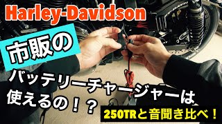 【検証動画】市販のバッテリーチャージャーは使えるのか？Harley-Davidson フォーティーエイトスペシャル！スーパーナット使用！250TRと48スペシャンの音聞き比べ！