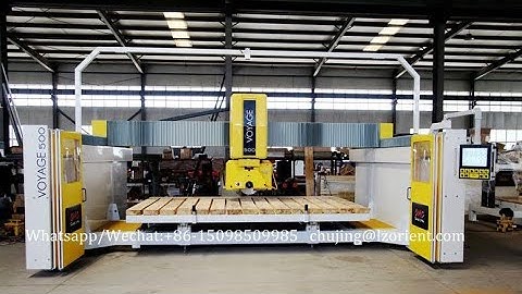 5 axis CNC granite stone bridge saw cutting milling machine for kitchen sink countertop