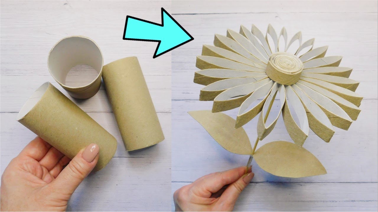 Magic Crafts with Toilet Paper 🧚‍♀️ Easy White Flowers DIY for